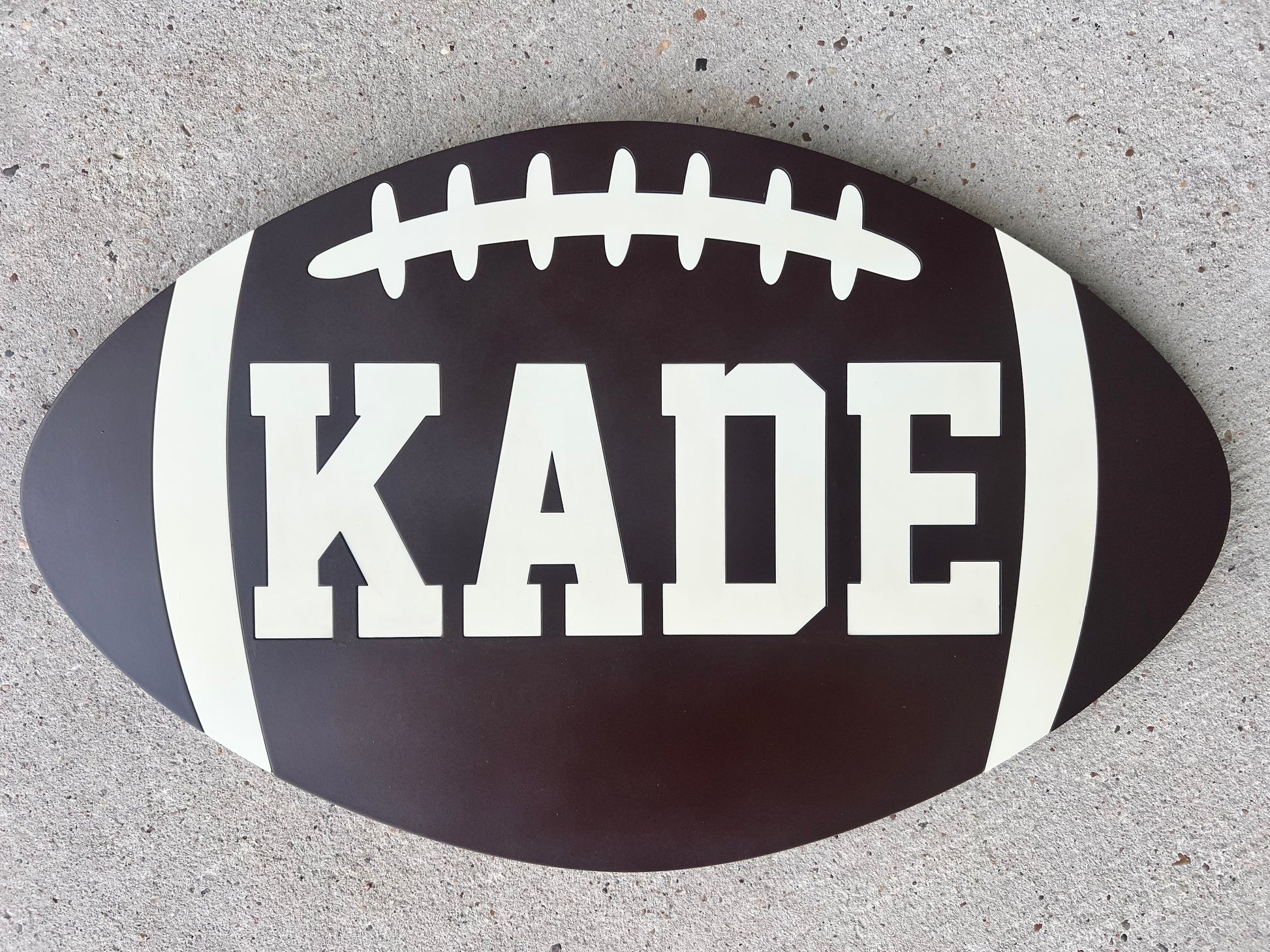 Wooden Football Name Sign