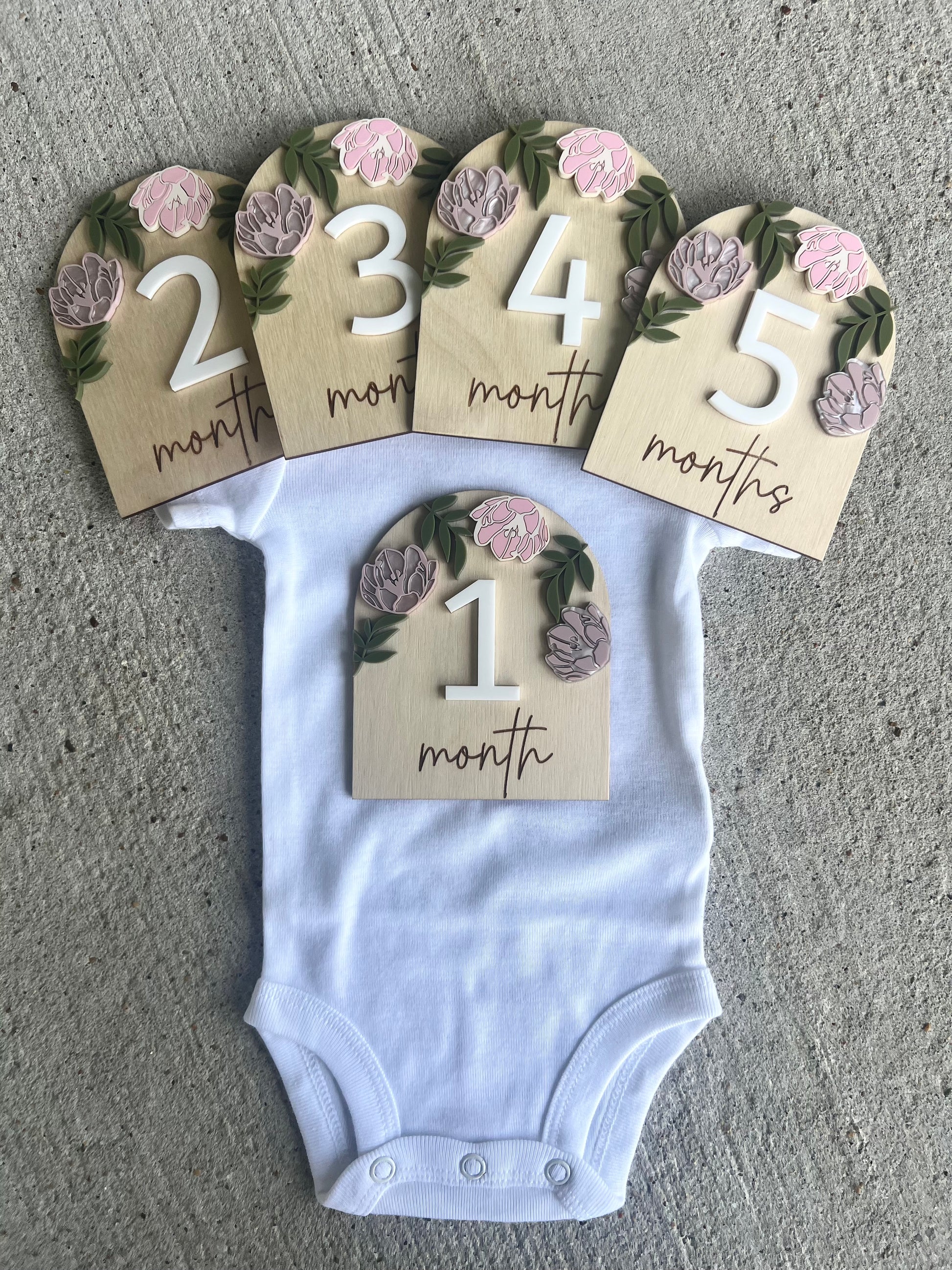 Peony Birth Milestone Set