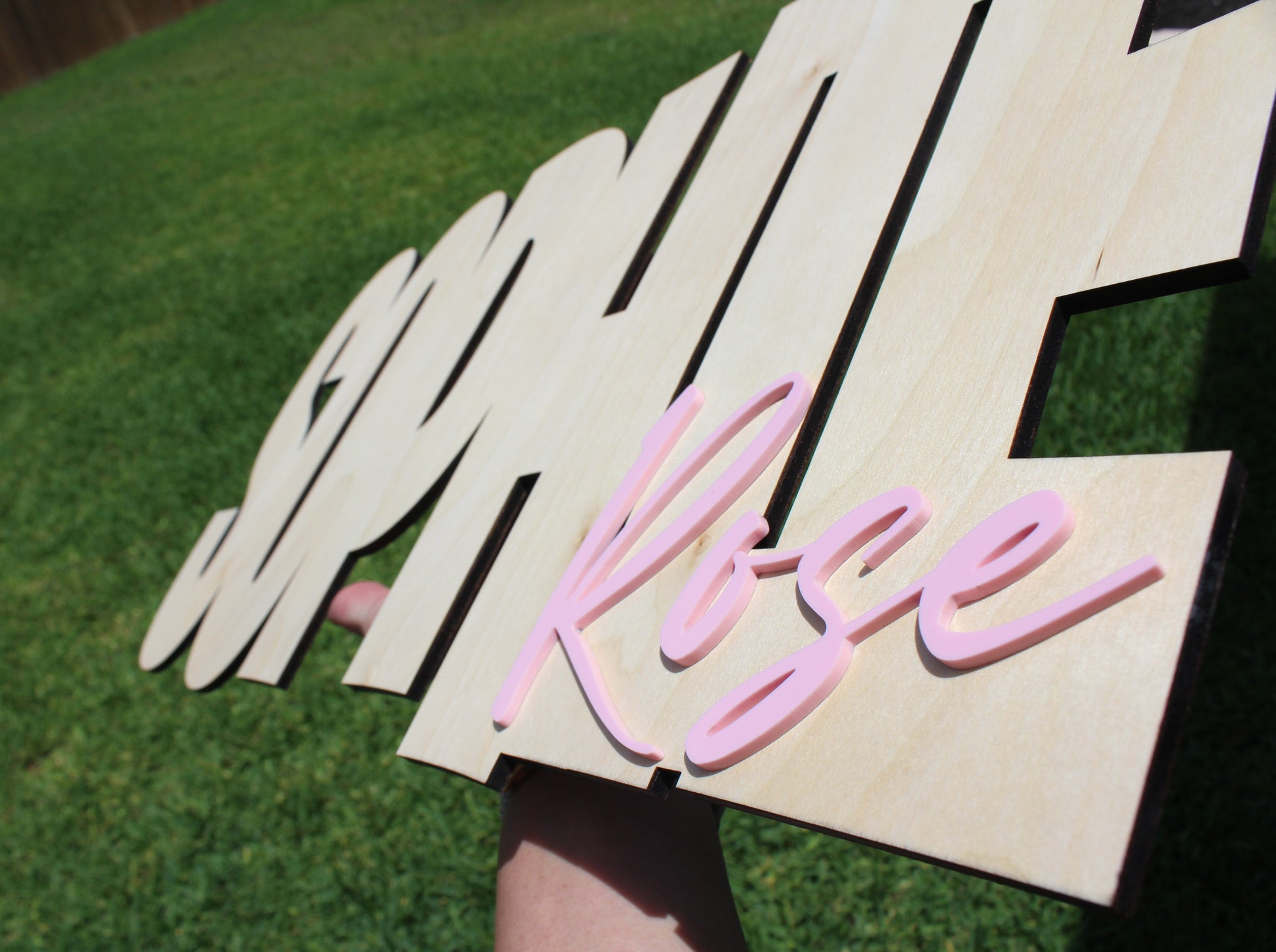 Wooden Name Cut Out Sign