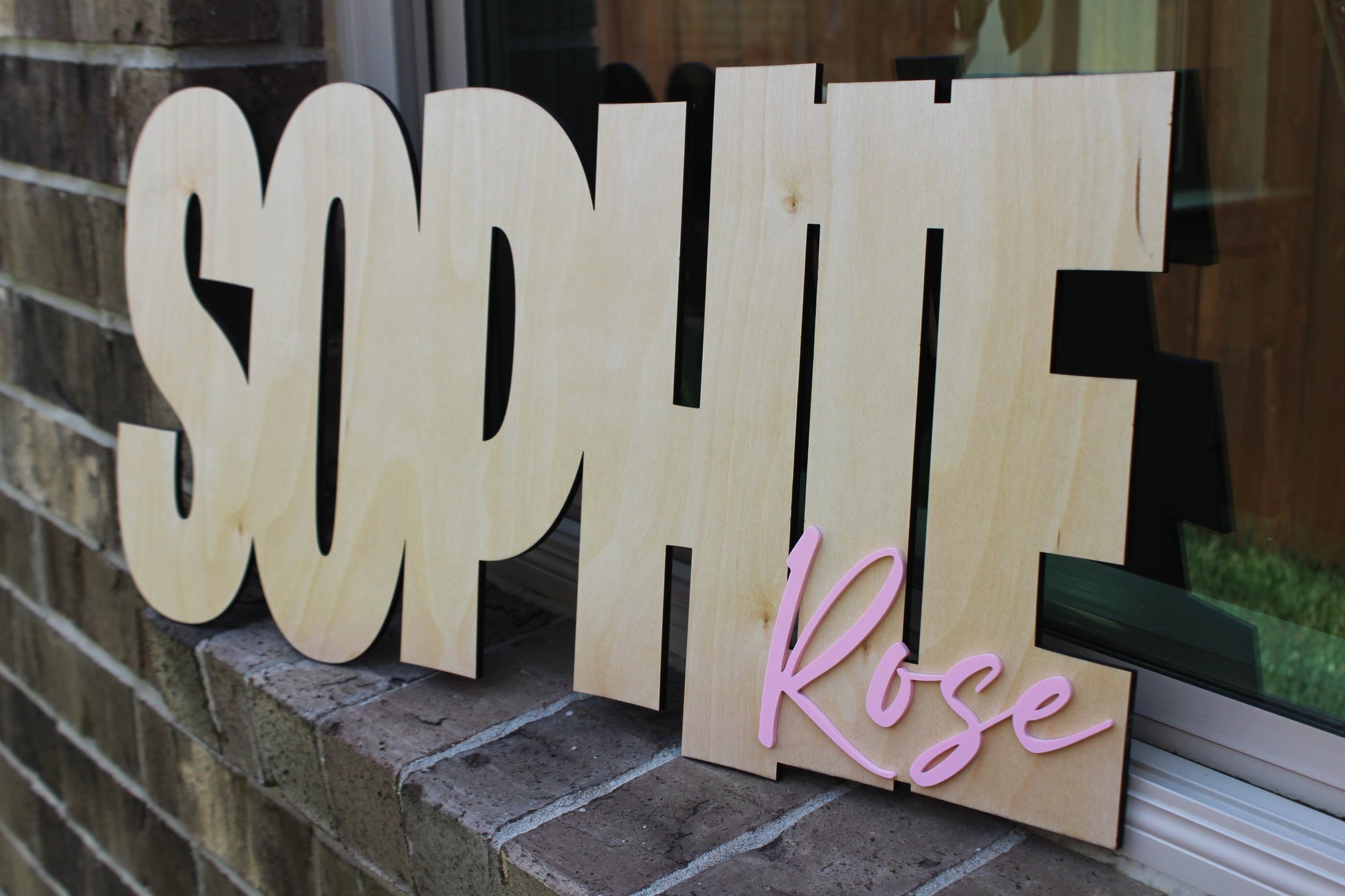 Wooden Name Cut Out Sign