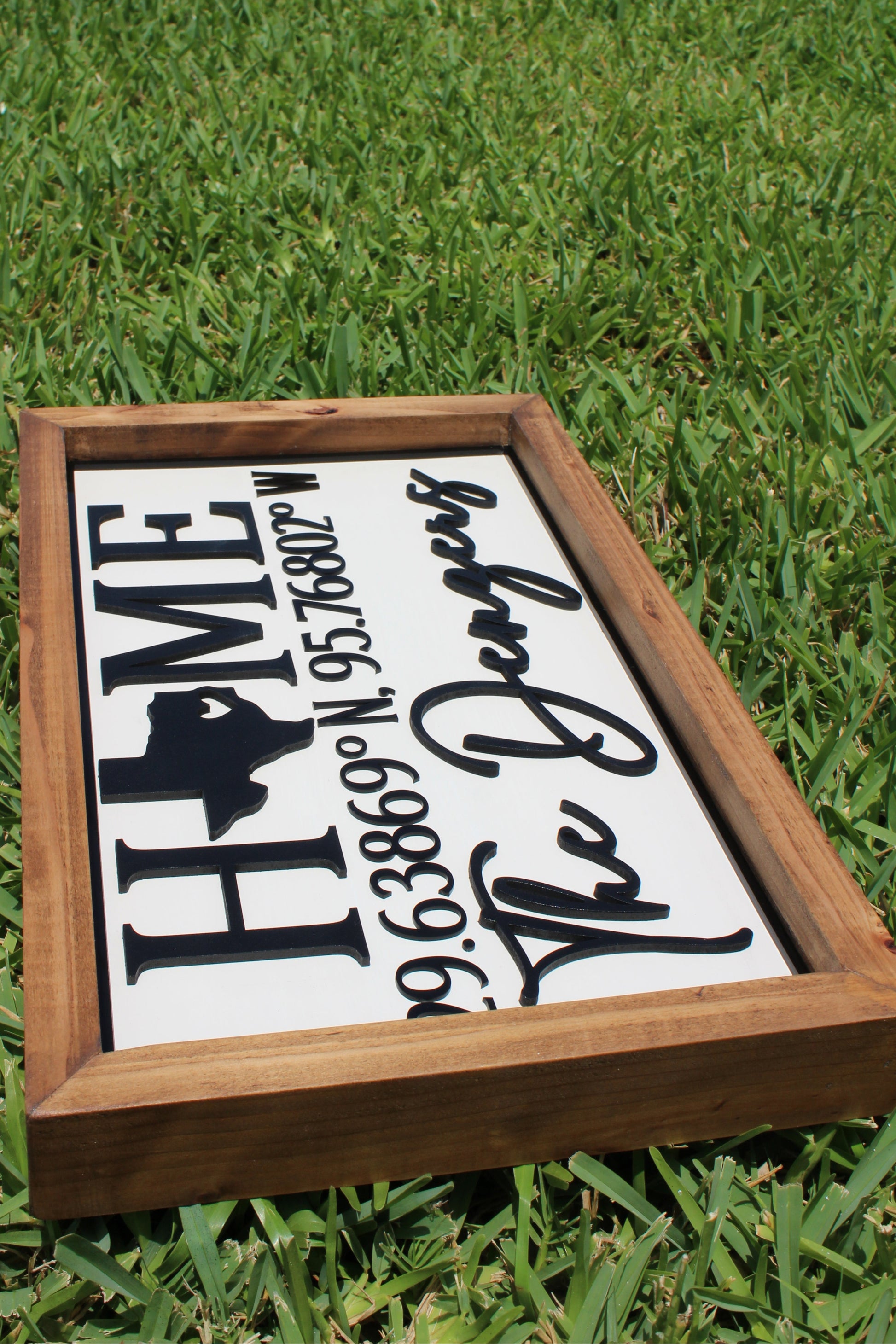 Wooden Coordinate Sign