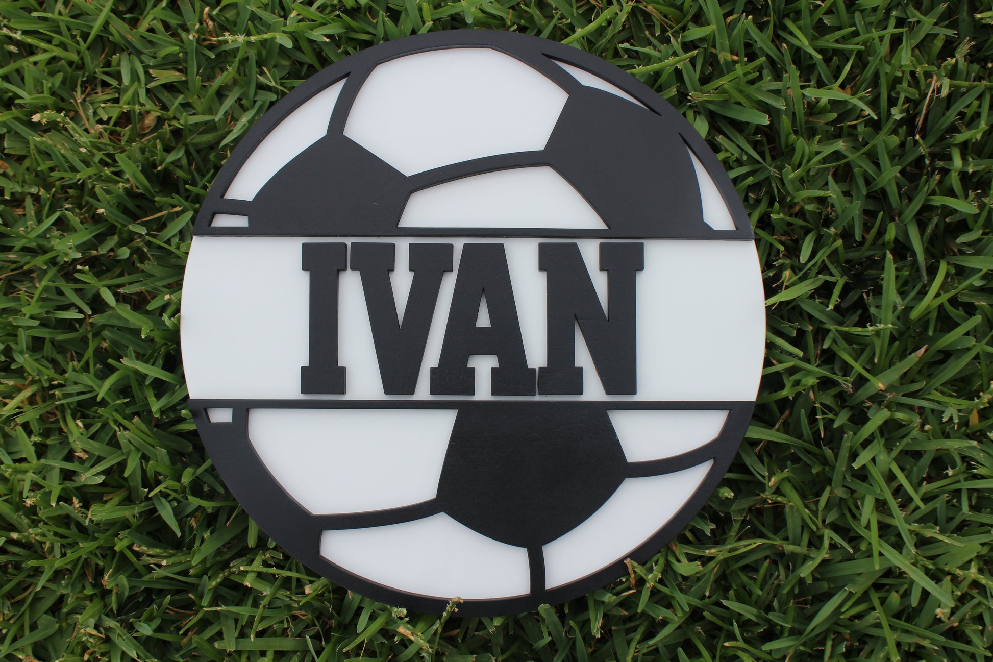 Wooden Soccer Name Signs