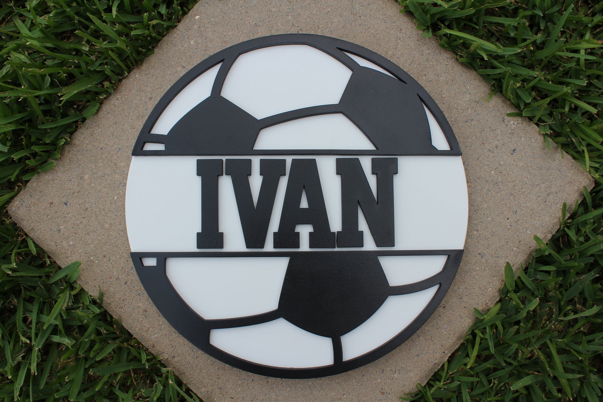 Wooden Soccer Name Signs