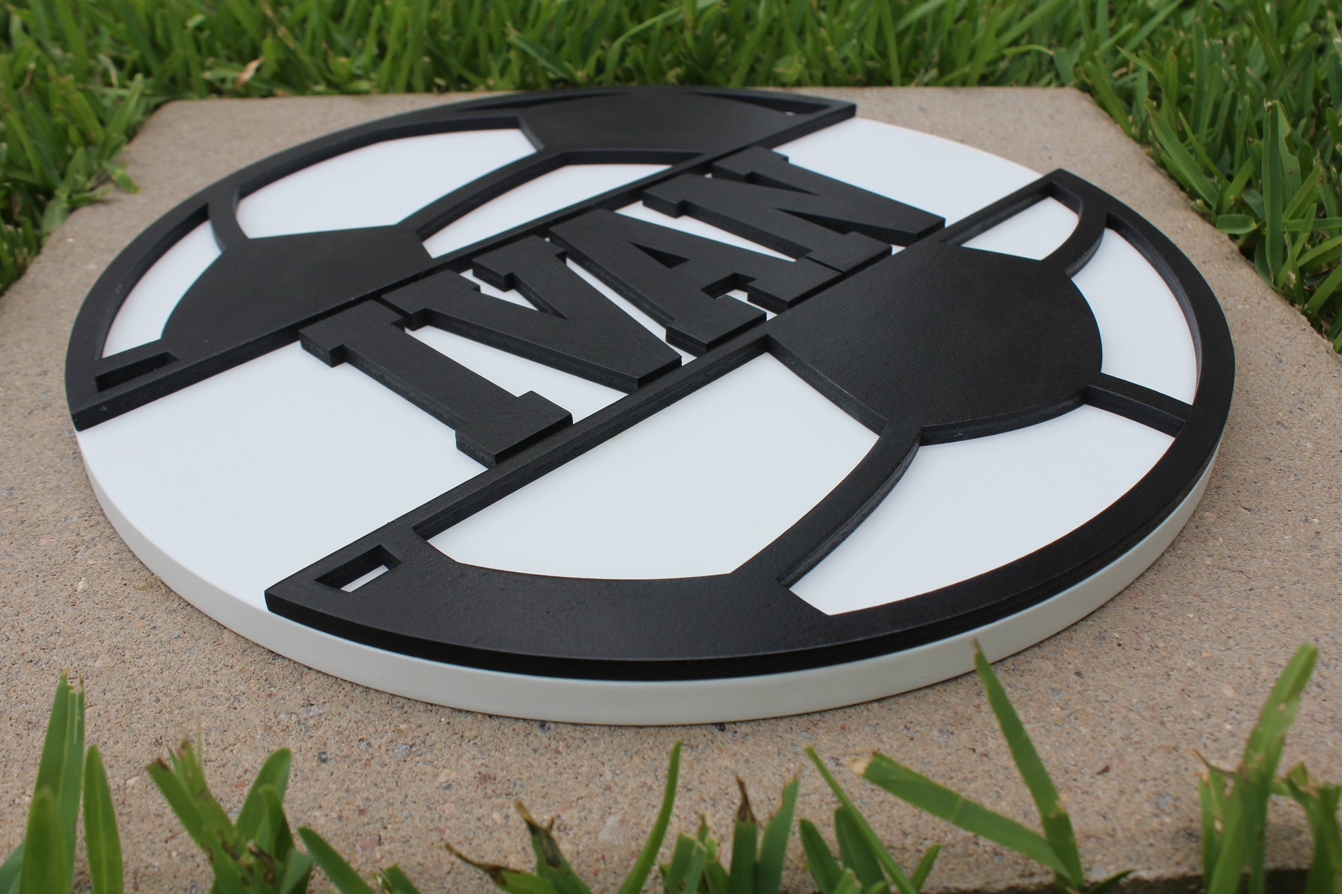 Wooden Soccer Name Signs