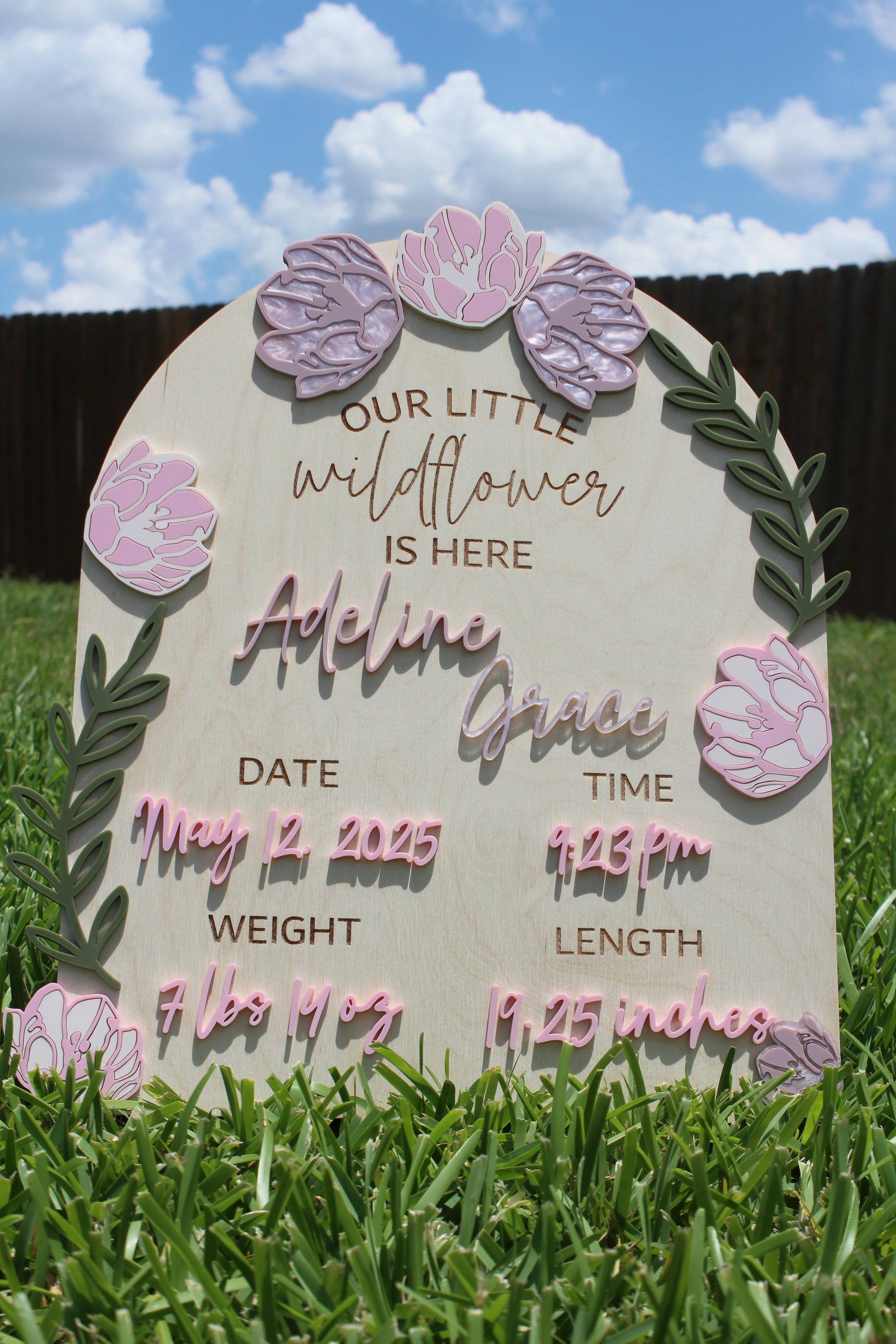 Peony Birth Stat Sign