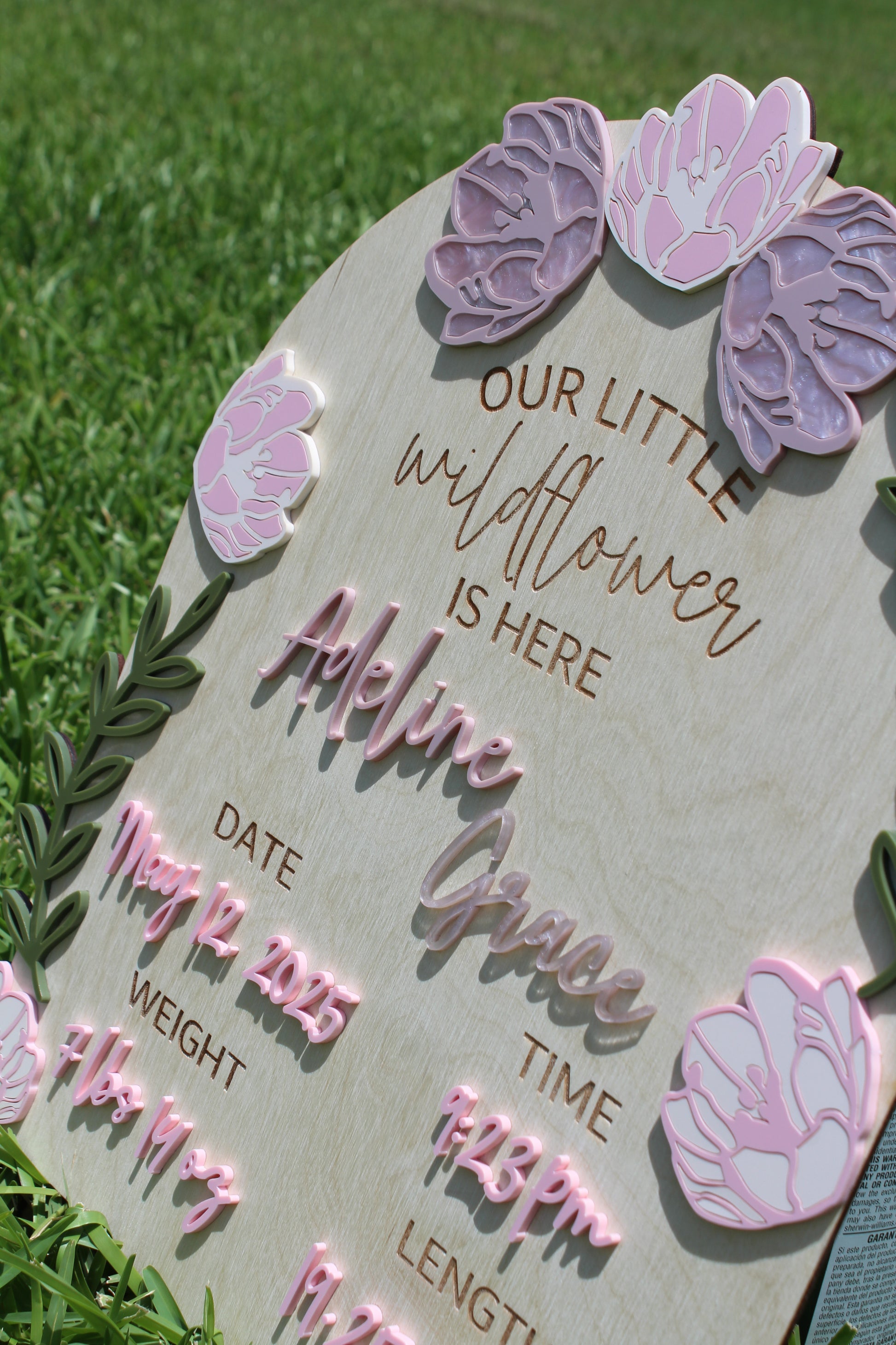 Peony Birth Stat Sign