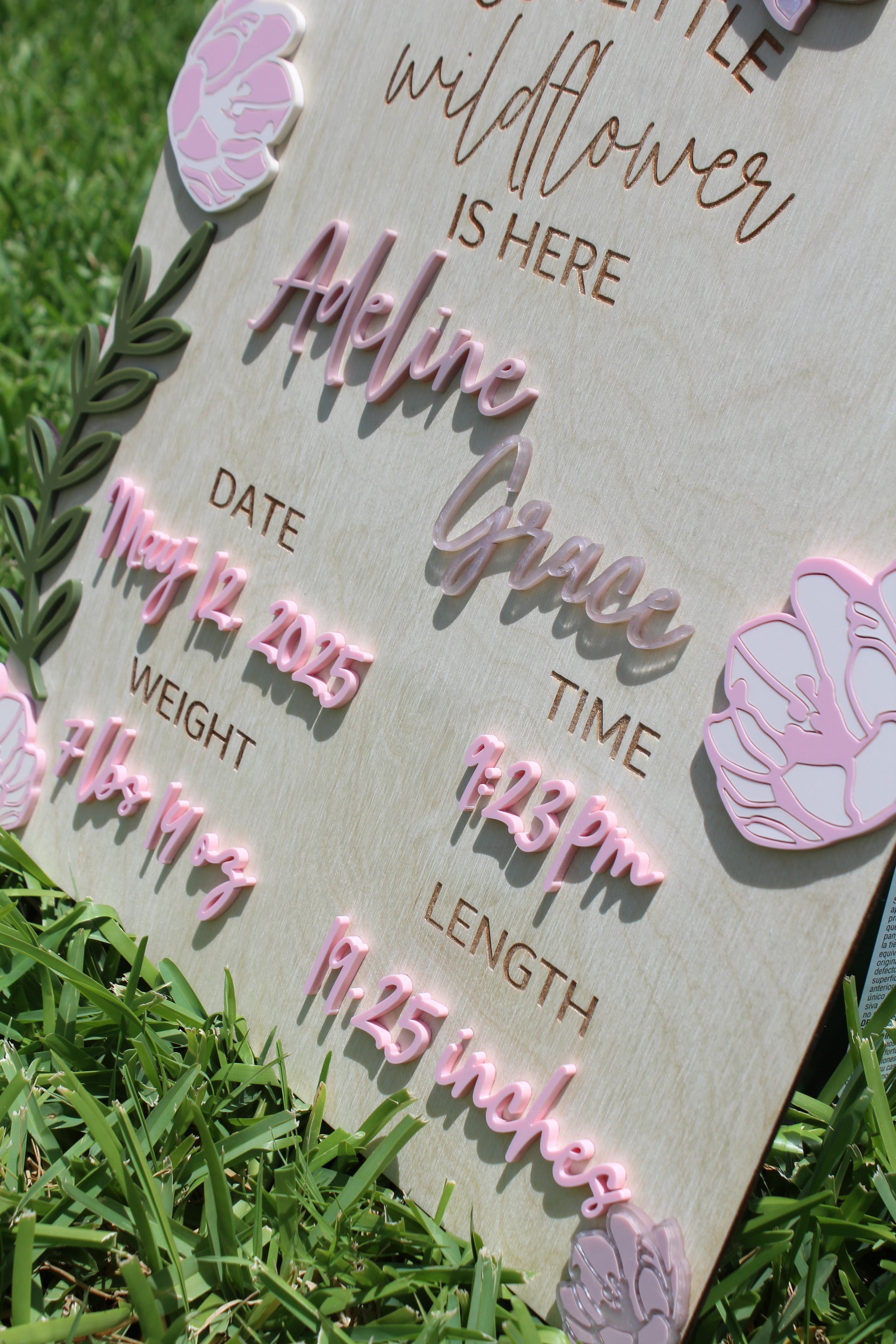 Peony Birth Stat Sign
