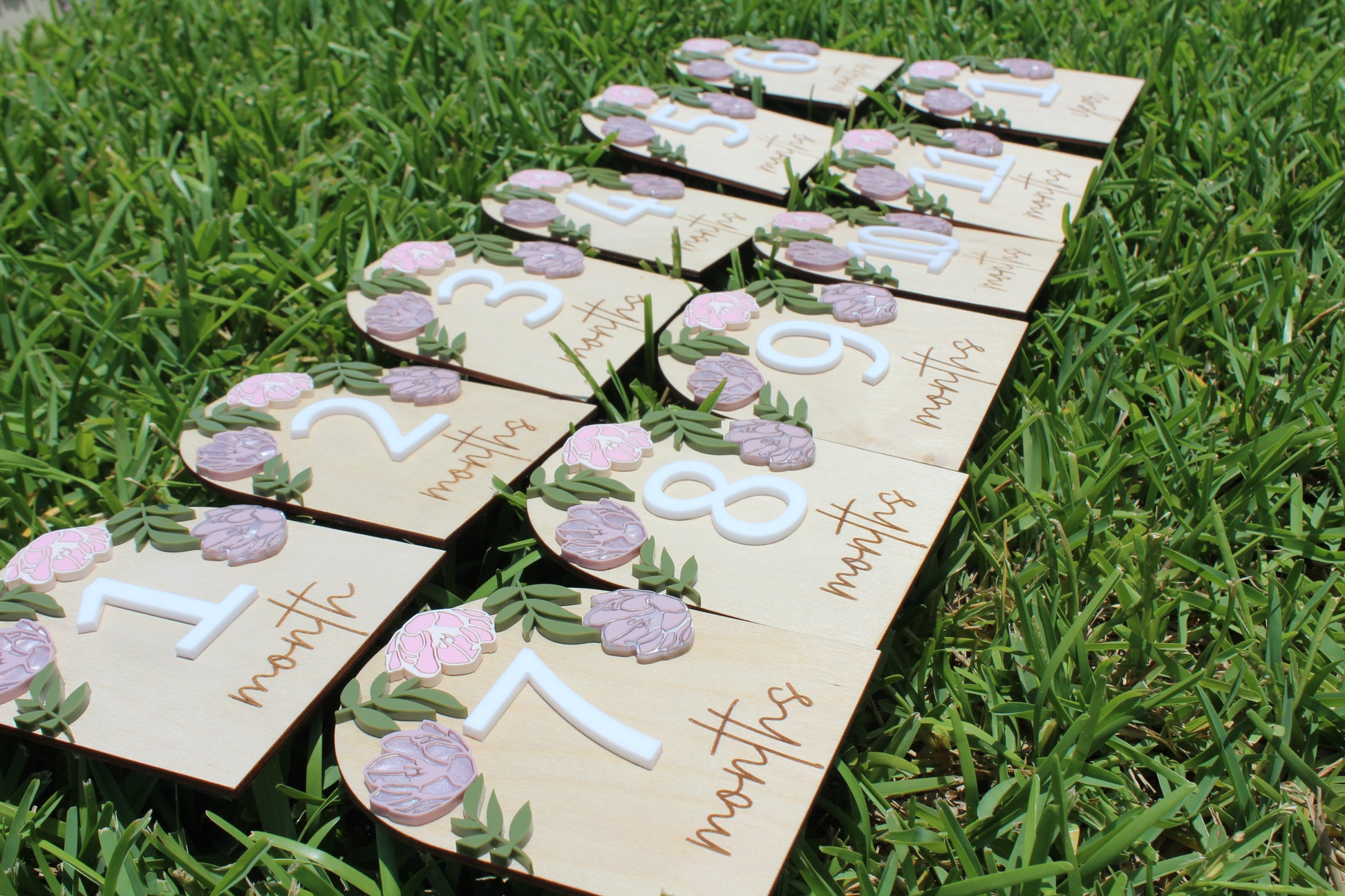 Peony Birth Milestone Set