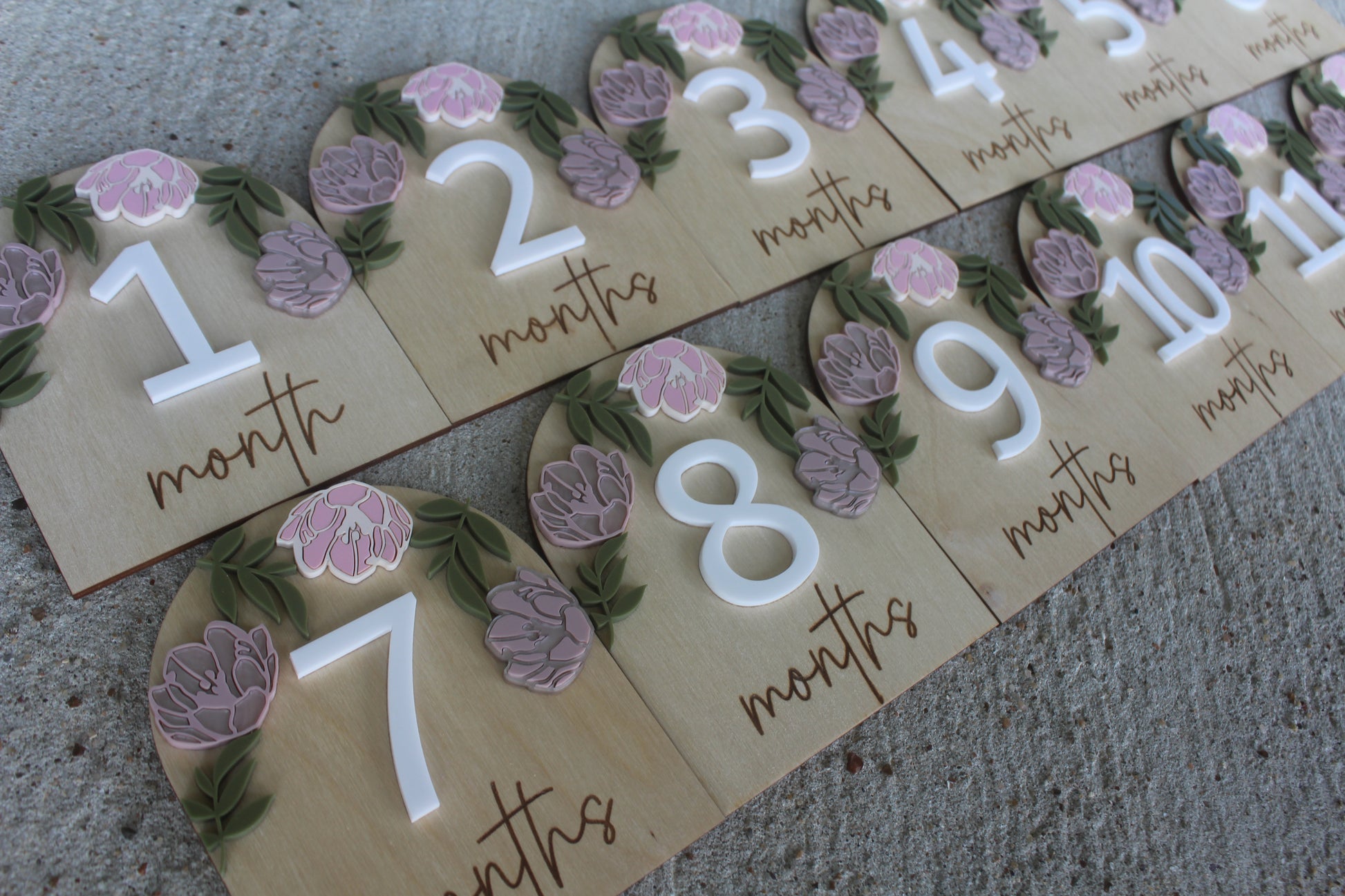 Peony Birth Milestone Set