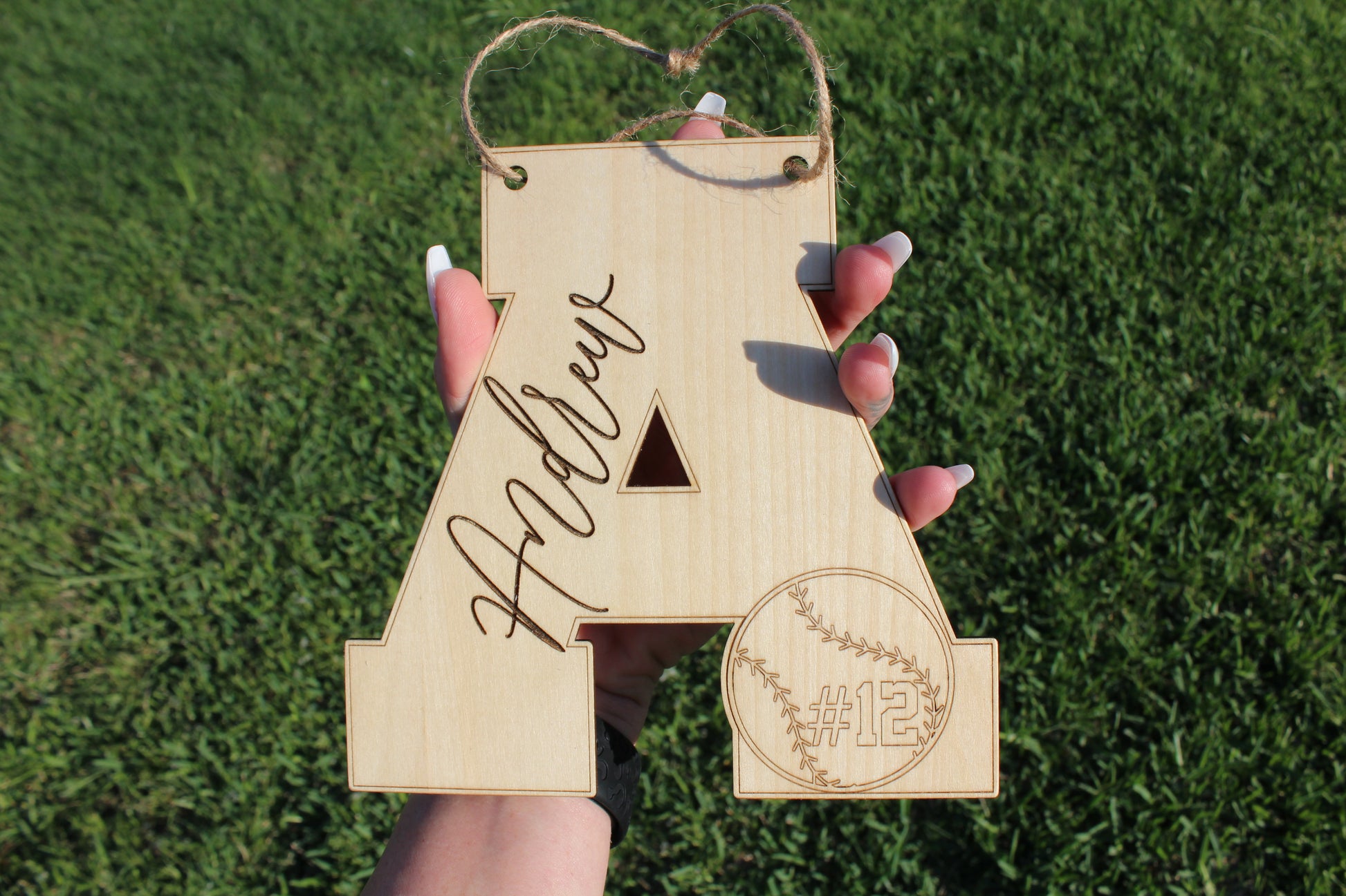 Baseball Letter Sign
