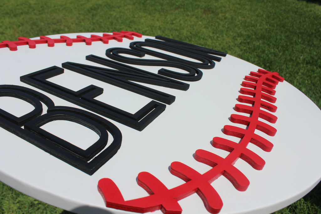 Baseball Name Sign