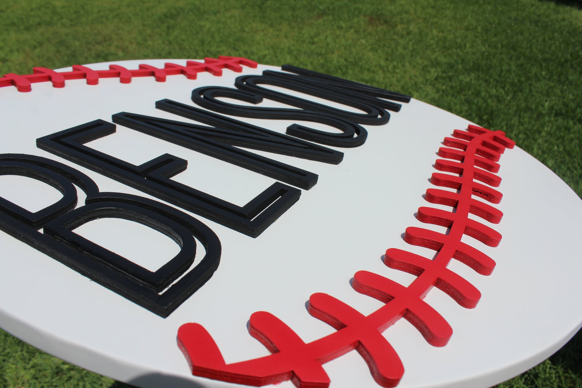 Baseball Name Sign