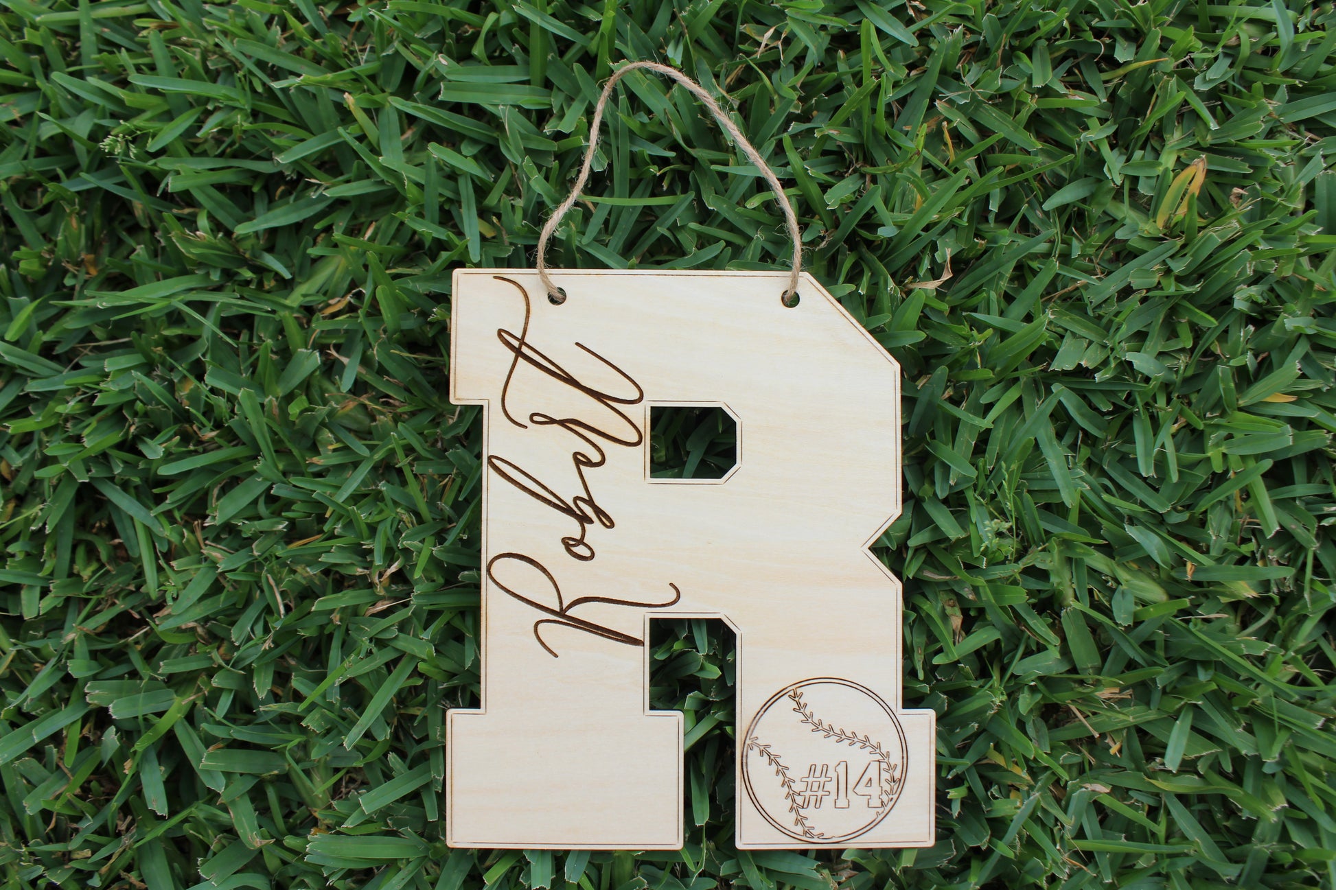 Baseball Letter Sign