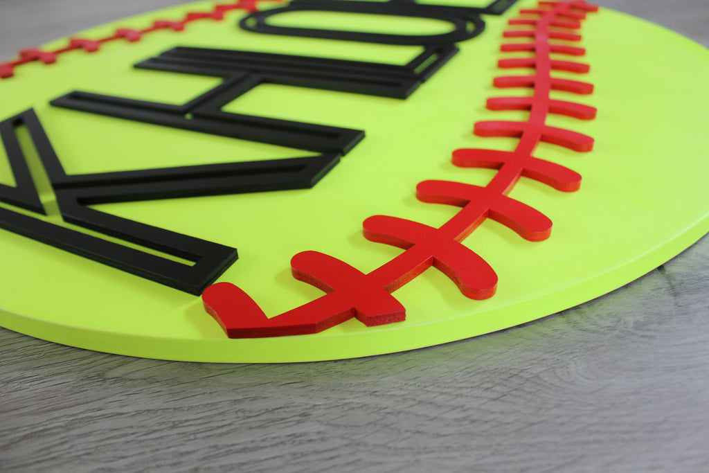Softball Name Sign