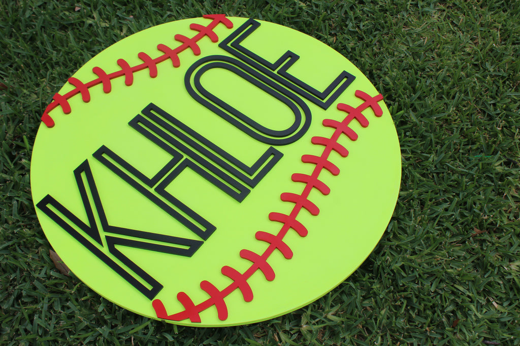 Softball Name Sign