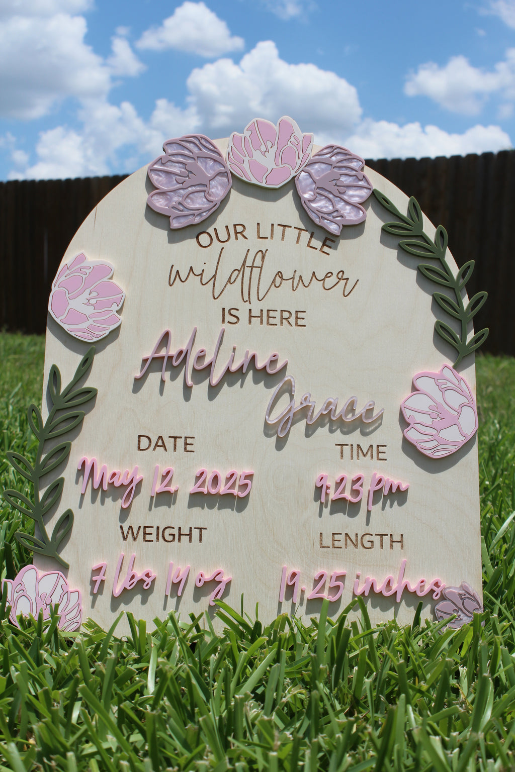 Peony Birth Stat Sign